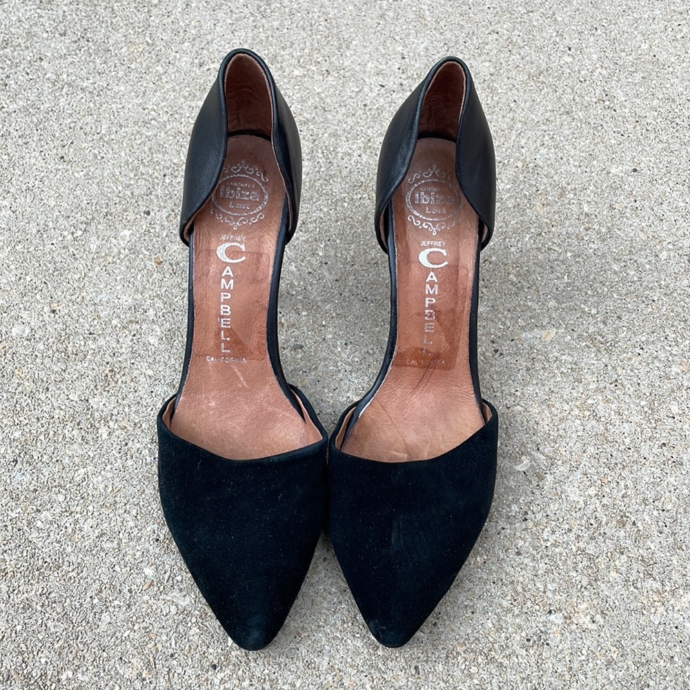 Jeffrey Campbell Pointed Toe D'Orsay Pumps - Callista High-Heel Black Size 9
